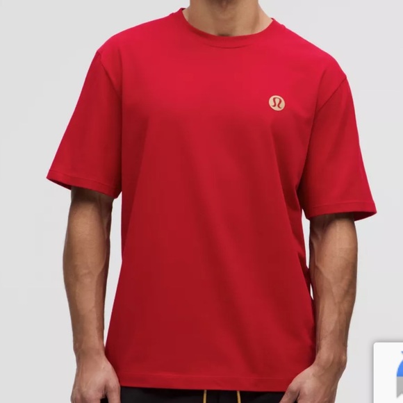 Lululemon lunar new year heavyweight cotton jersey T-shirt red size XL - Picture 1 of 8